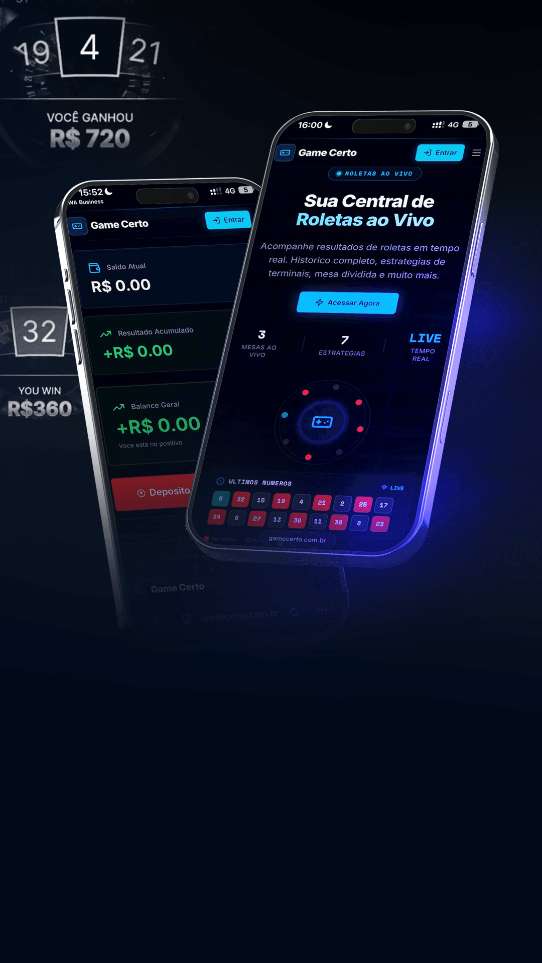 App de análise de roleta